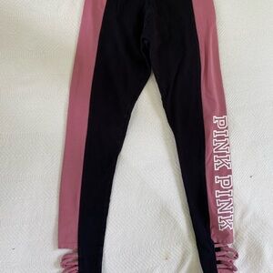 Victoria's Secret Pink and Black Leggings